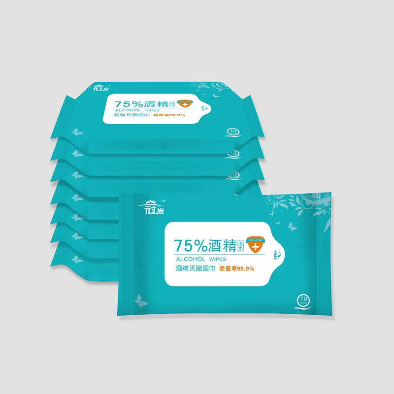 Семья взрослых ребенка влажные антибактериальные 75% спиртовые салфетки|Влажные