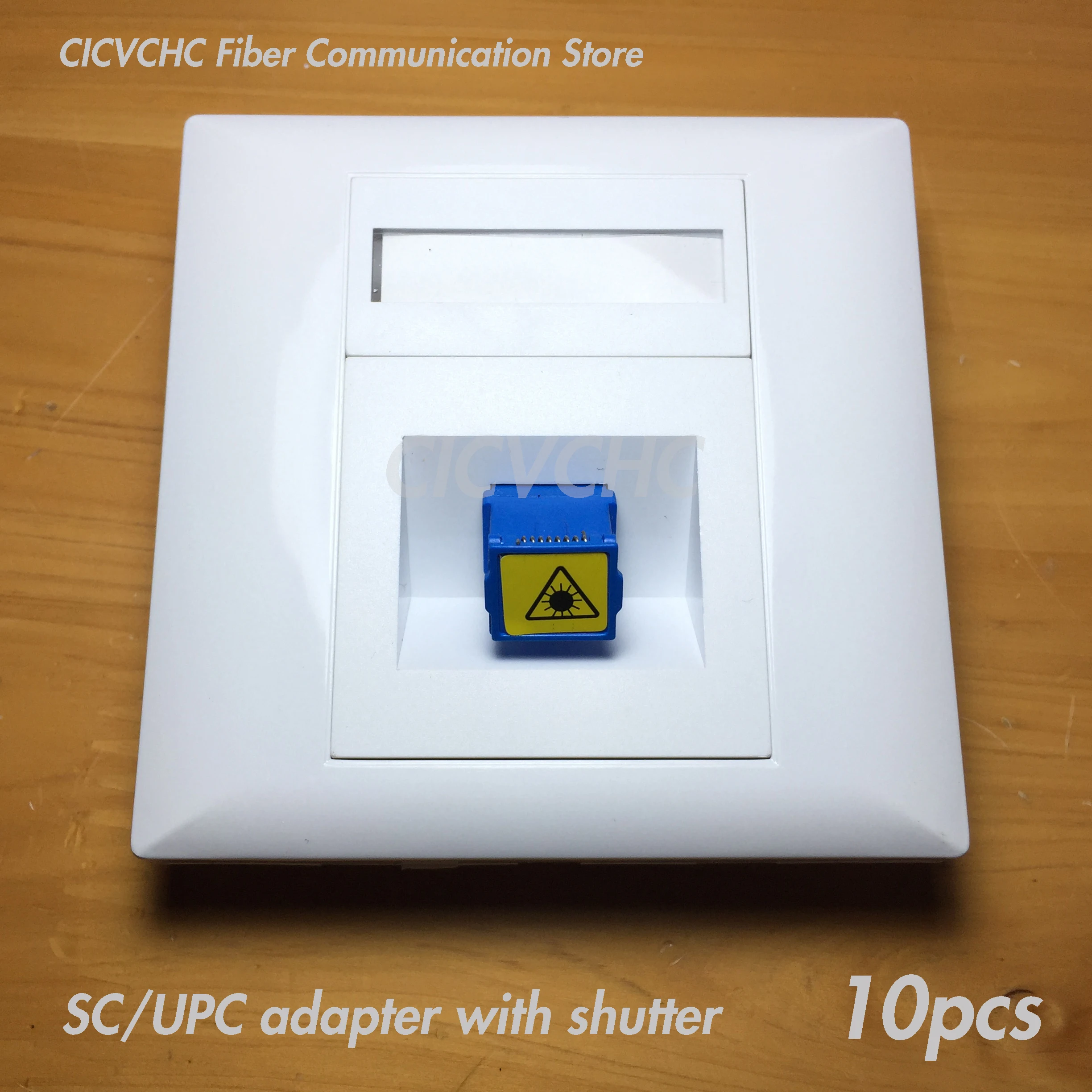 10pcs 86x86mm Panel for Simplex SC or Duplex LC Adapter / White / FTTH ODN