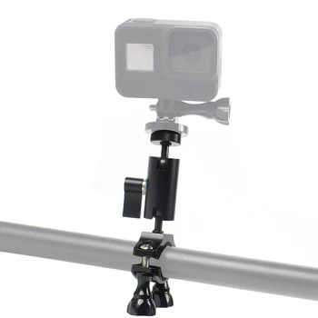 

FEICHAO Bicycle Bike Handlebar Mount Adapter Holder Clip Bracket Tube Clamp 360 Rotation 1/4" for Gopro Hero 8/7/6/Max Camera