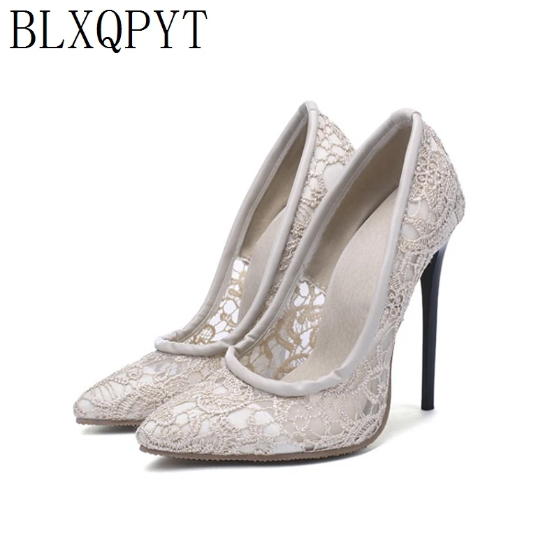 BLXQPYT/Большие размеры, распродажа 34-48, модные пикантные женские туфли-лодочки с острым носком женская свадебная обувь на платформе 12 см, женская обувь для вечеринок 8735