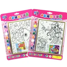 Разноцветные кристаллы блистерная карта цифровая картина маслом детская раскраска дети ранее детство обучающий