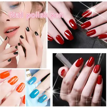 

3 In 1 Convenient UV Nail Gel Paint Pen One Step Gel Nail Pen Without Top Primer Glitter Nail Polish Pen Born Pretty Nail Art