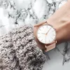 Reloj de mujer de oro rosa, reloj de mujer 2022, correa de malla ultrafina, relojes de pulsera de lujo para mujer, reloj de mujer ► Foto 3/6