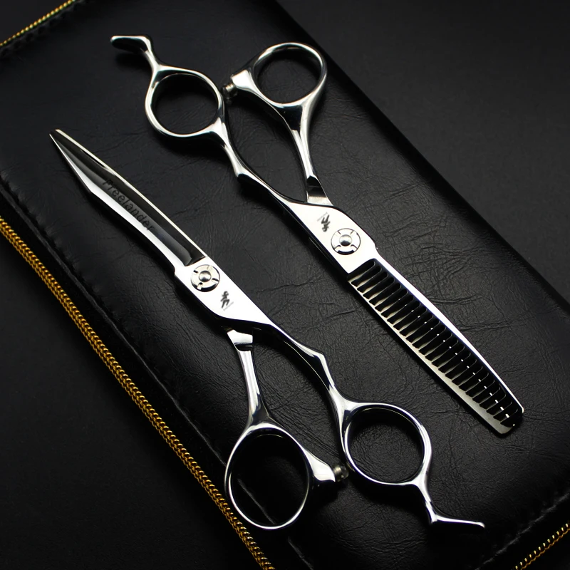 6 inch Professional pet grooming kit, straight scissors and curved pieces