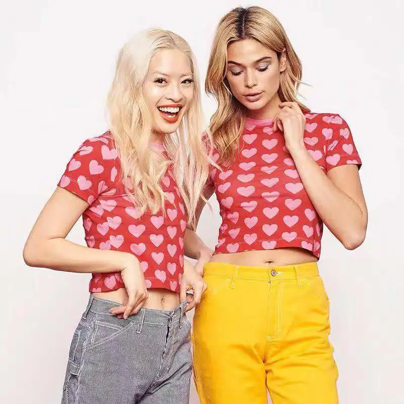 Lazy oaf Vogue новое поступление уличная Harajuku летний женский укороченный топ розовый