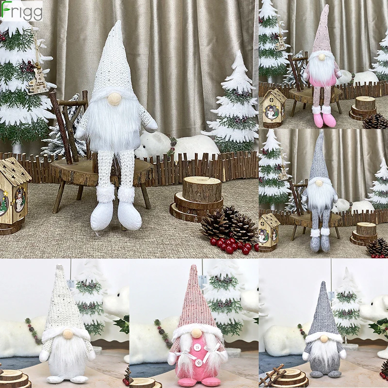 Muñeca de adorno colgante de árbol de Navidad de Papá Noel, gnomo sin cara, decoración para el hogar, regalos colgantes de Navidad, Año Nuevo 2021