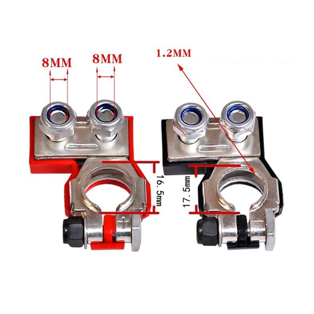 12V 24V Automotive Car Top Post Battery Terminals Wire Cable Clamp Terminal Connectors Car Accessories