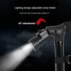 Double Handle Collapsible Telescopic Cane Folding Crutch LED Lightweight Safety Hiking Walking Stick Gifts for The Elder Parents 6