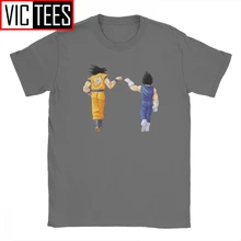 Goku Vegeta Majin Buu. Freezer Gotenks Vs. Realidad camiseta de Dragon Ball hombres camisetas de algodón Vegeta Anime camisetas de gran tamaño