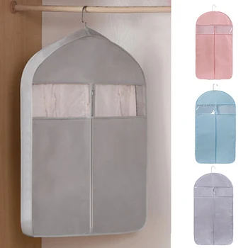 

Three-dimension Case For Dresses Wardrobe Clothes Cover Suit Cover With Zipper Garment Bag With Clear Window Fur Coat Protector