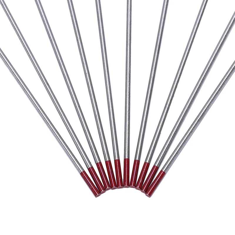 10 шт. красный цвет код 2,4x150 торий Вольфрамовая электродная головка Вольфрамовая игла/стержень для сварочного аппарата