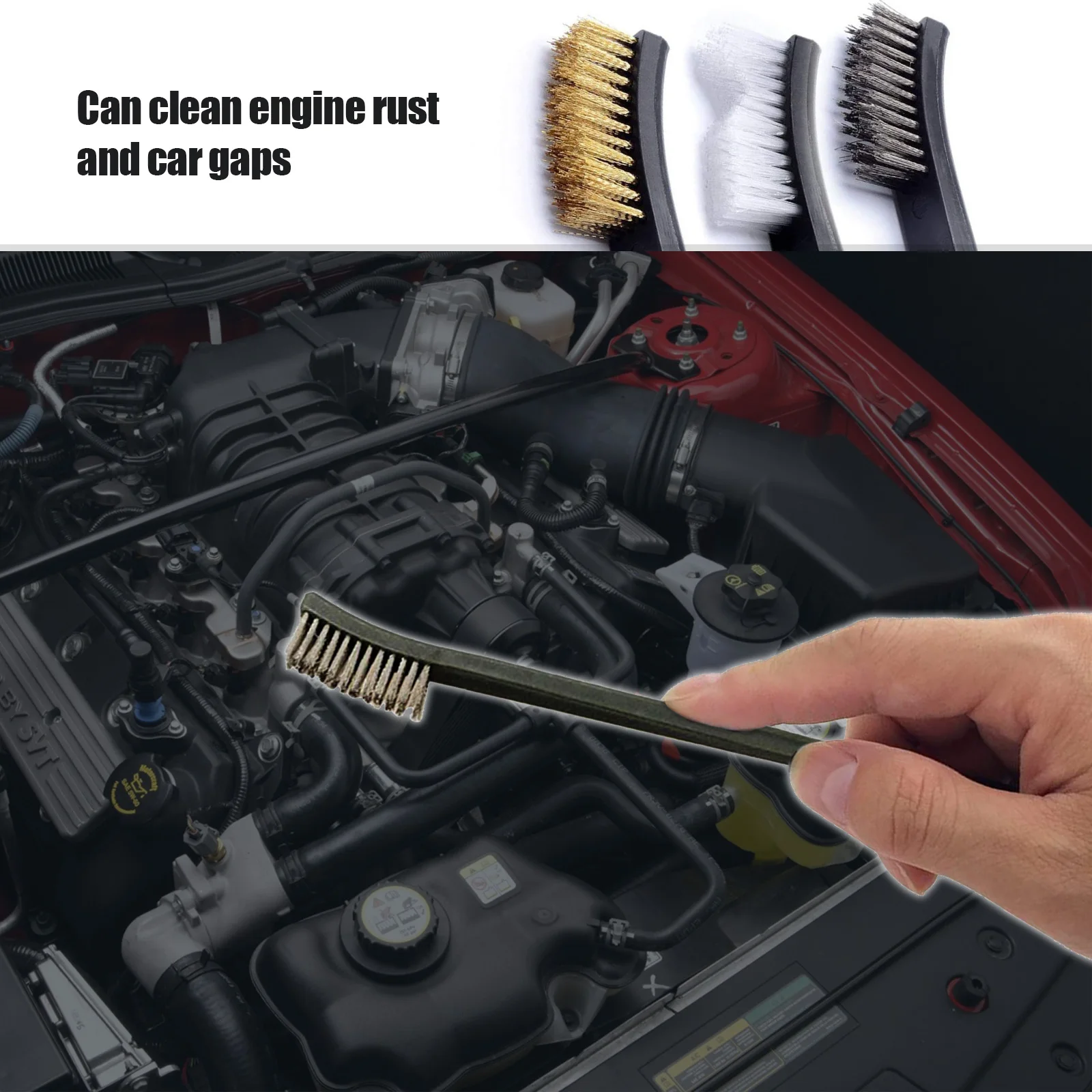 Car Detailing Cleaning Tool Accessories For Nissan Audi Bwm Wire Brushes And 4 Nylon Pick And