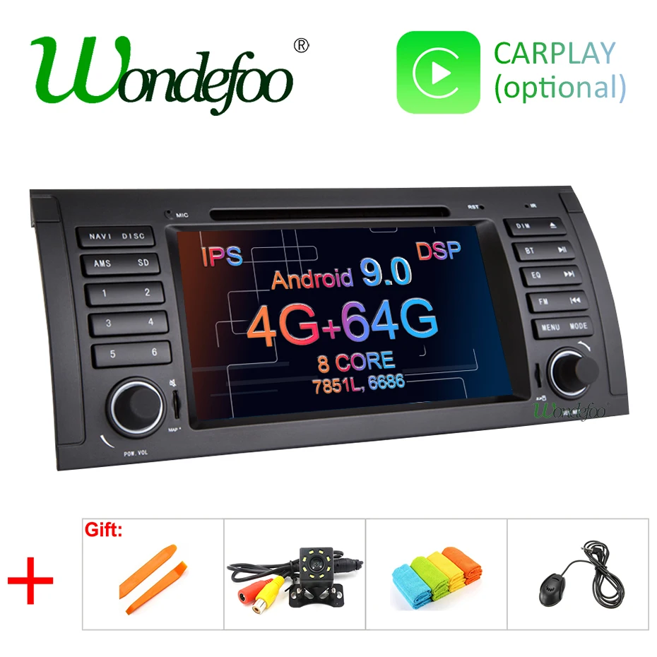 

DSP IPS screen Android 9.0 4G RAM 64G ROM Car GPS Radio For BMW E39 E53 X5 M5 Multimedia Stereo Navigation DVD PLAYER