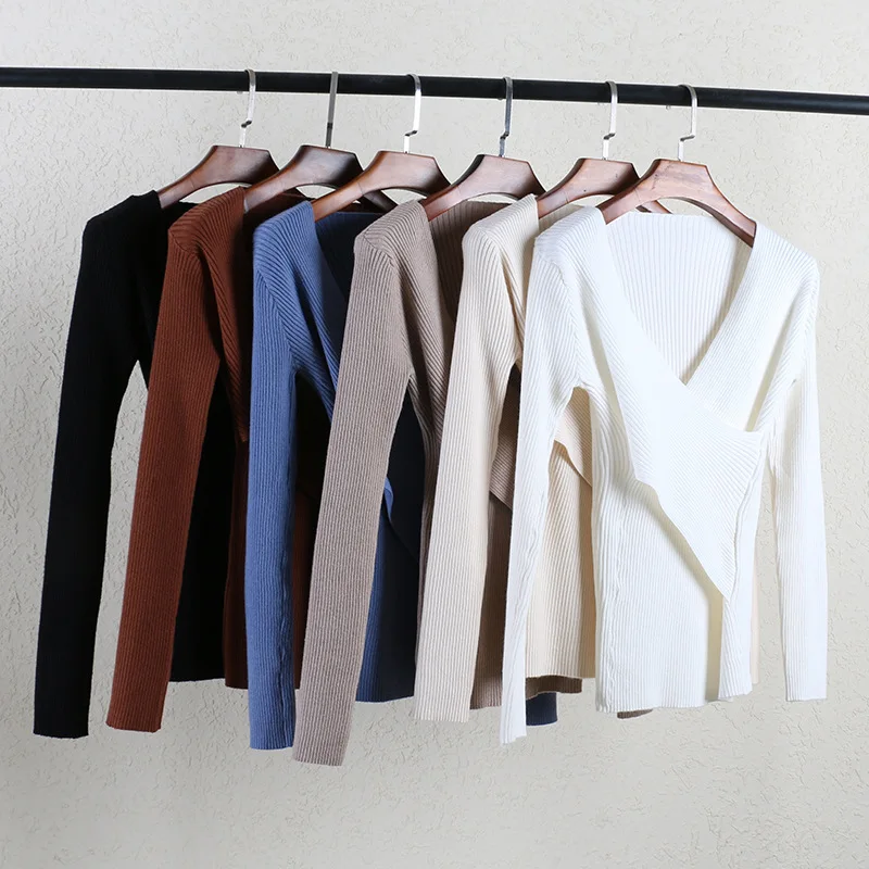 

pullover women jerseys mujer moda 2019 tricot femme v neck white black women pullovers winter jumpers knitwear autumn clothes