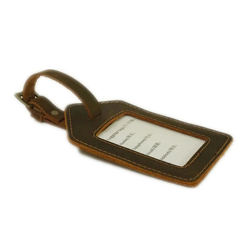 

Boarding Genuine Leather Suitcase Luggage Tag Label Bag Pendant Handbag Portable Travel Accessories Name ID Address Tags