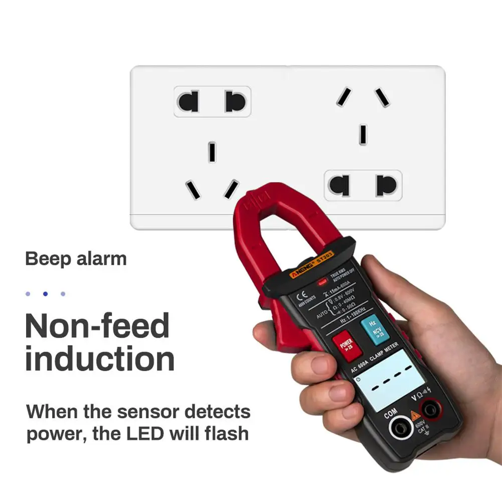 ANENG ST203 Auto Digital Clamp Meter Multimeter 4000counts True RMS Mini Amp DC/AC Clamp Meters Voltmeter 400v Automatic Range