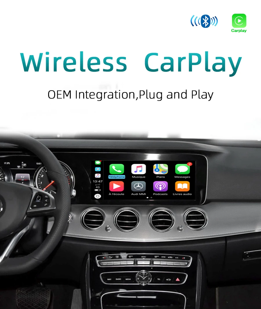 Sinairyu Aftermarket беспроводная Apple CarPlay модифицированная для Mercedes E класс OEM W212 15-19 NTG5 автомобильная игра с камерой заднего вида