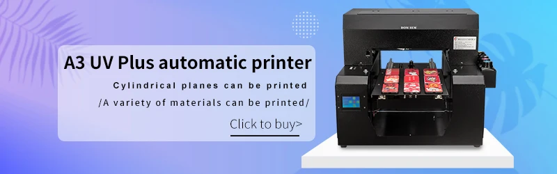 DOMSEM Automatic Cylinder Printers A3 3060 UV Flatbed Printer 30*60cm uv printing machine with Epson DX9 printhead faster speed