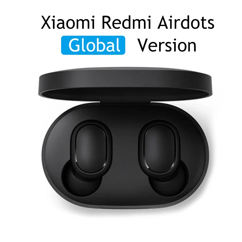 Global version Xiaomi Redmi Airdots TWS Bluetooth 5,0 наушники беспроводные наушники-вкладыши стерео бас управление AI автоматическое подключение громкой связи Зарядка Наушники - Цвет: Global version