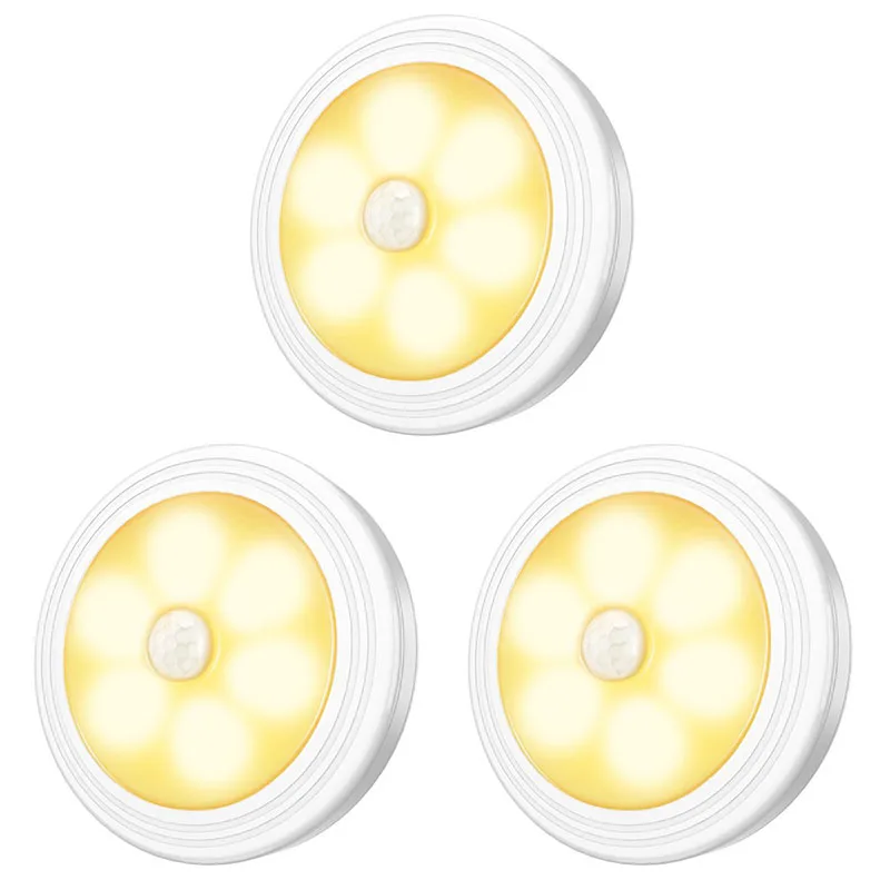 

Magnetic LED Stair Lamp Powered Battery Auto On Off Sensor Home Cabinet Lighting Decorations Night Lights