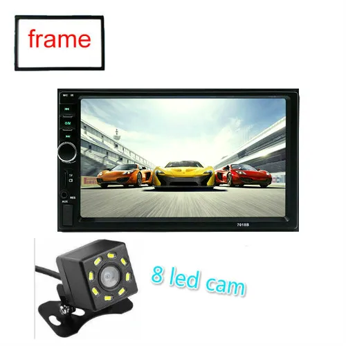 frame-8 ledcam Радио автомобиля 2 Din стерео 7018b " сенсорный экран Центральный Multimidia Para Ro Aux в камера заднего вида Авторадио Mp5 плеер - Цвет: frame-8 ledcam