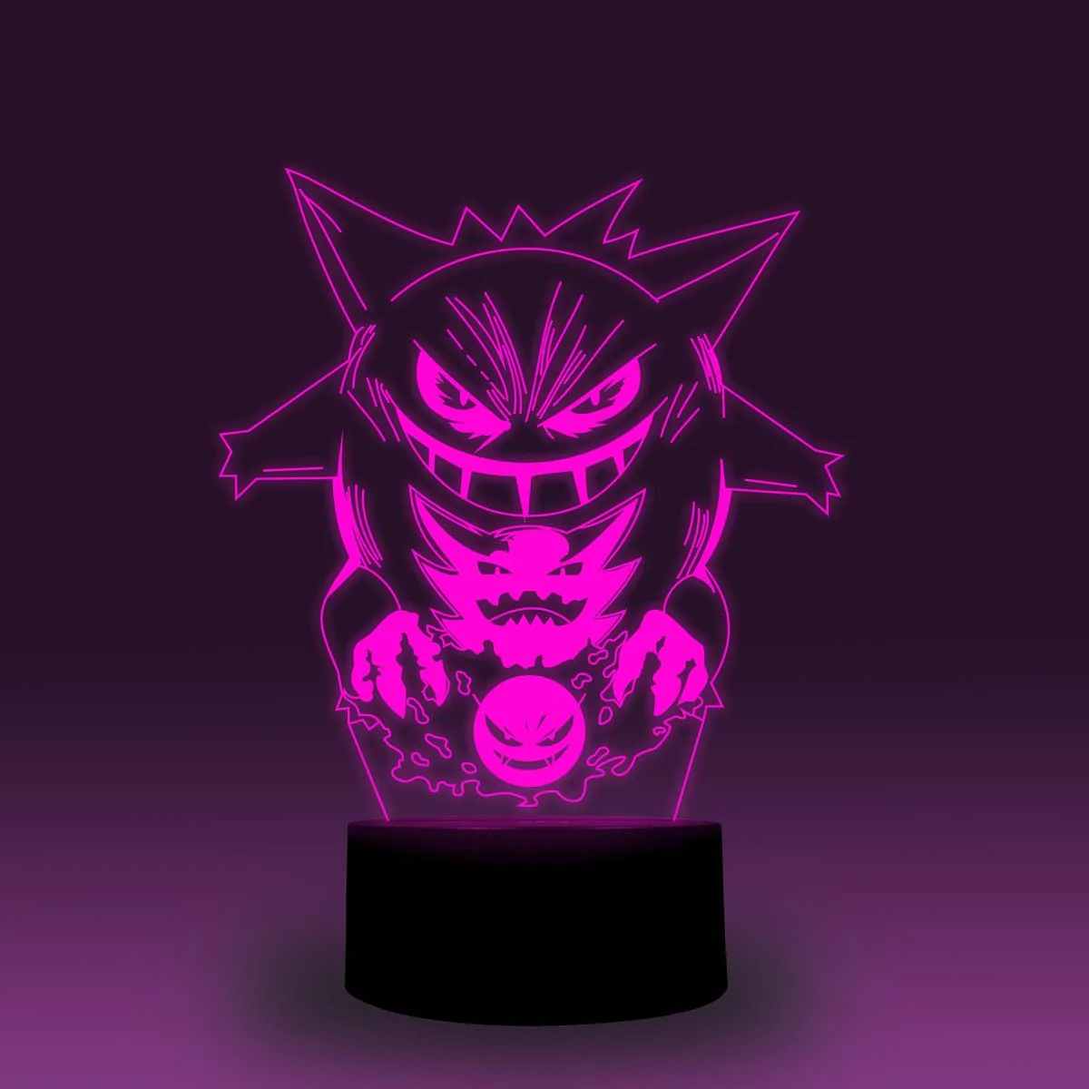 NiteApps 3D Покемон Haunter ночник настольная Иллюзия украшение лампа подарок на день рождения приложение/сенсорное управление