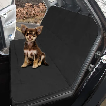 

X Autohaux Universual Dog Pet Back Seat Cover Waterproof Non-slip Anti-Scratch Protector Black for Car Interior Accessories