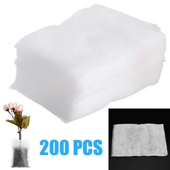 

200X Non-woven Garden Nursery Bag Biodegradable Plant Grow Bags Seedling Pots Flower Plant Grow Bags Gardern Tool
