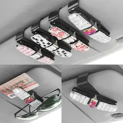 Автомобильный зажим для очков универсальный автомобиль Солнцезащитные Очки кронштейн очки коробка автомобиль креативный солнцезащитный