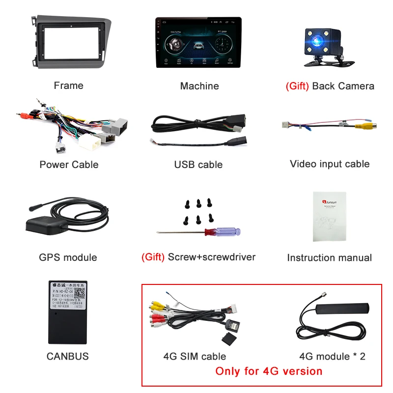 Perfect AWESAFE for Honda Civic 2012 2013 2014 2015 Car Radio Multimedia video player GPS No 2din 2 din Android 8.1 2G+32G 5