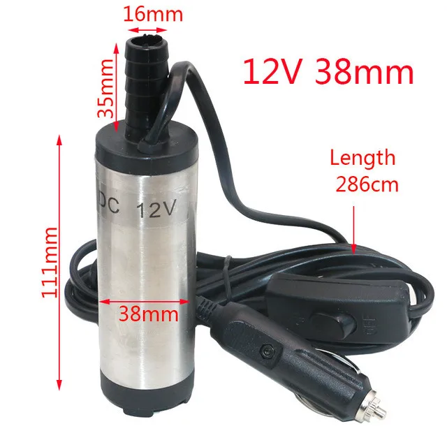 12V и 24v DC дизельного топлива Вода Масло автомобилей Кемпинг Рыбалка Погружной топливоперекачивающий насос 38 мм 51 LT471