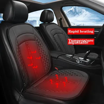 

Black Car Heated Seat 130cm Cushion Cover Auto 12v Heating Heater Warmer Pad 4 Colors Winter Standard Cigarette Lighter#P25