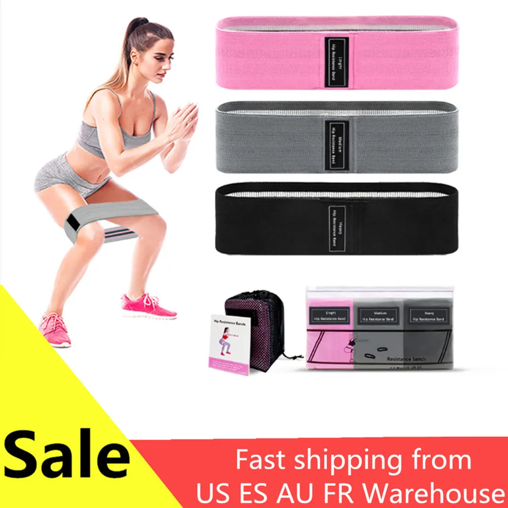 

3 pcs Fabric Resistance Bands Booty Band Set Gym Equipment Workout Elastic Elast Glute Band for Yoga Sports Fitness Hip Training