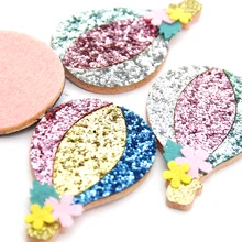 43*64 мм 20 шт шар форма Лоскутная блестящая не-тканая нашивка, материалы для ручных поделок для изготовления проектов, 20Yc5945