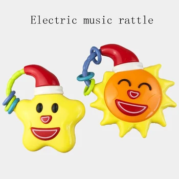 

Newborn baby electric music bed bell 0-3-6-12 months early education baby rattle toys