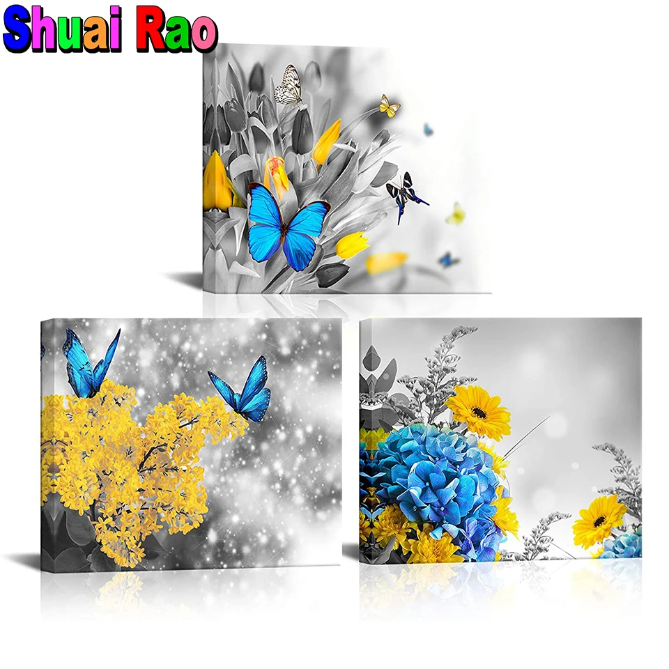 

Набор для алмазной вышивки «бабочка», 3 шт.