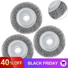 3 шт./лот диаметр 100 мм проволочная полировальная щетка из нержавеющей стали набор колес 16 мм отверстие параллельной формы для полированных инструментов для удаления пыли