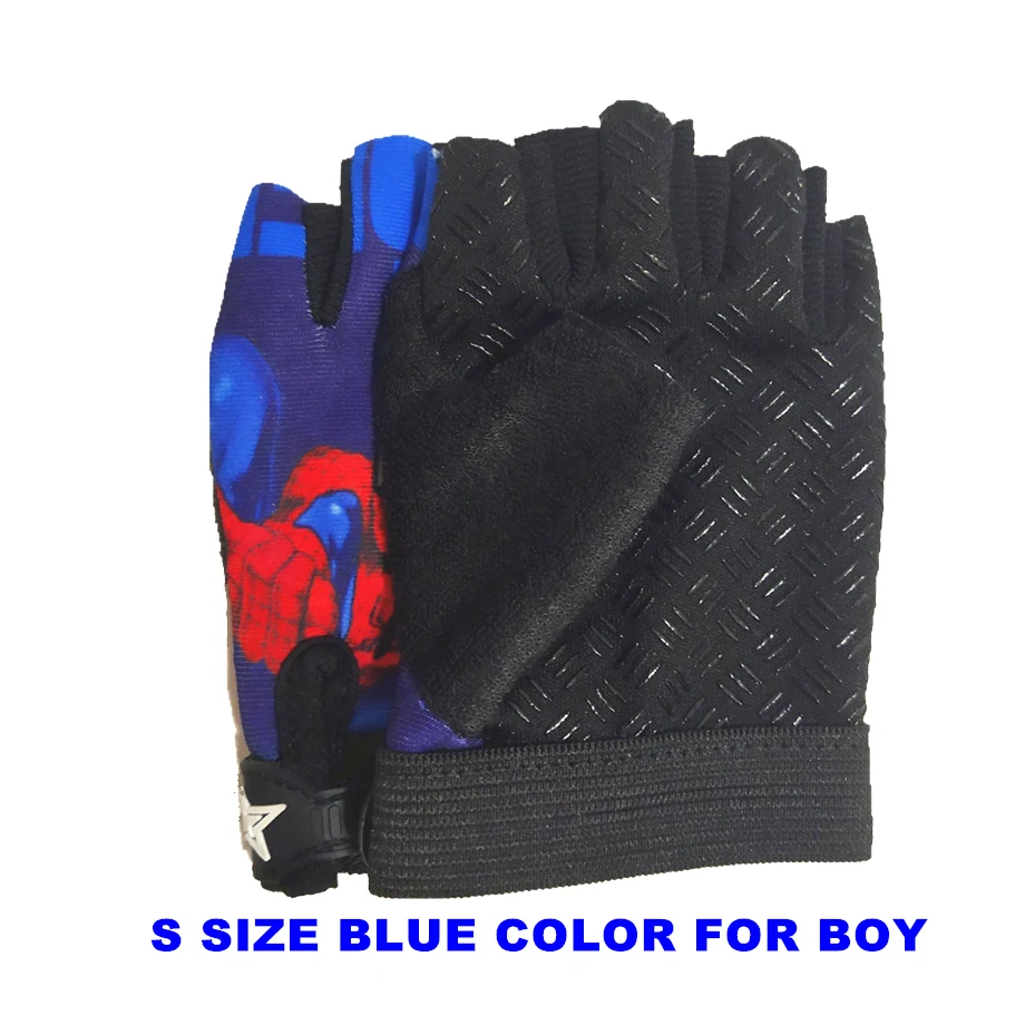 Half Finger Kids Bike Gloves Sport Running Overlock Sewing Anti-Slip Stretch Cycling Gloves For Kids Cartoon For Boy accessoriesdoll baby accessories Baby Accessories