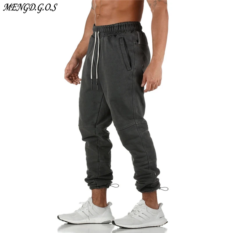 

2020 new men's sports pants fitness casual solid color men's jogging pants cotton sportswear Slim street clothing men's trousers