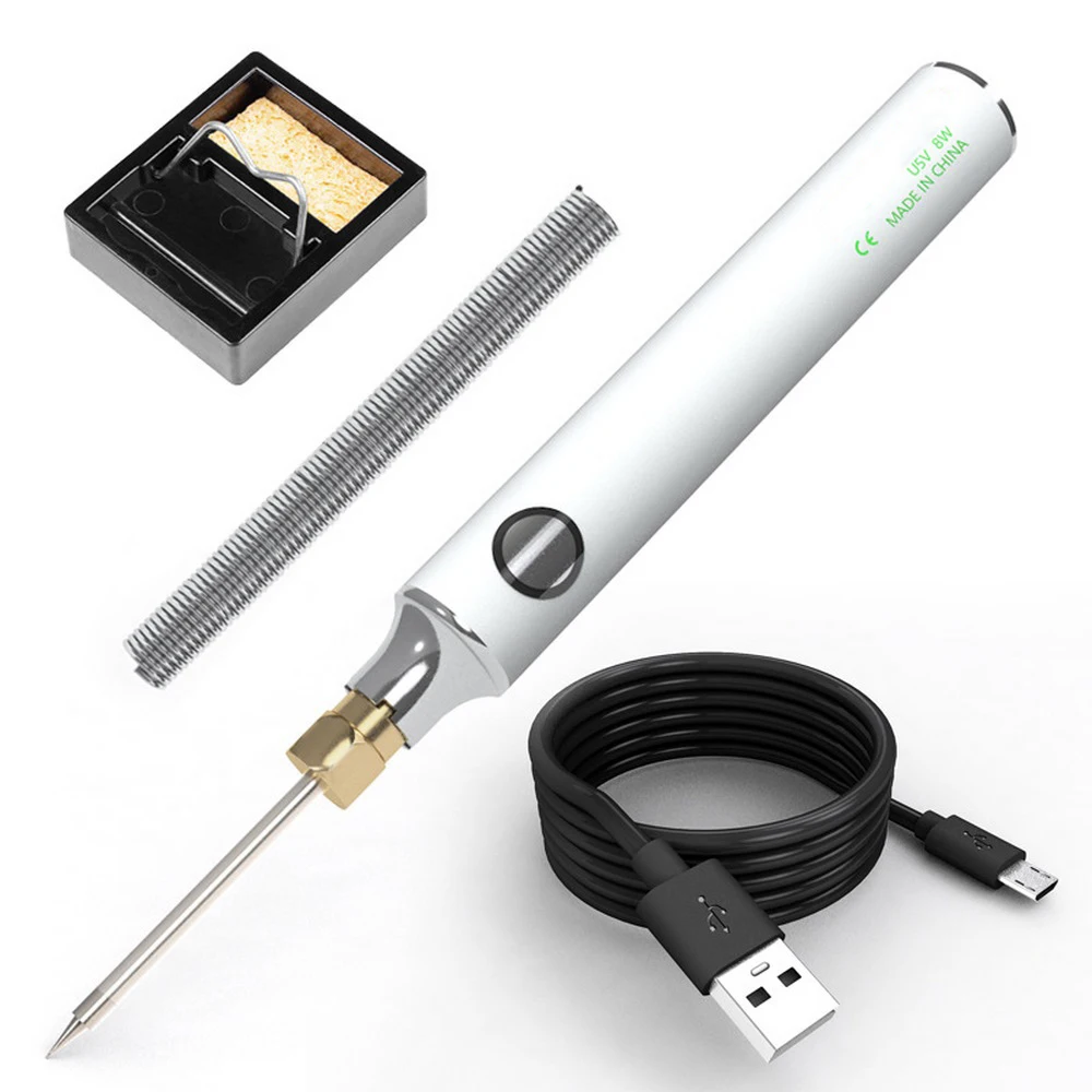 Электрический мини-паяльник 5 В 8 Вт зарядка через USB портативное электрическое