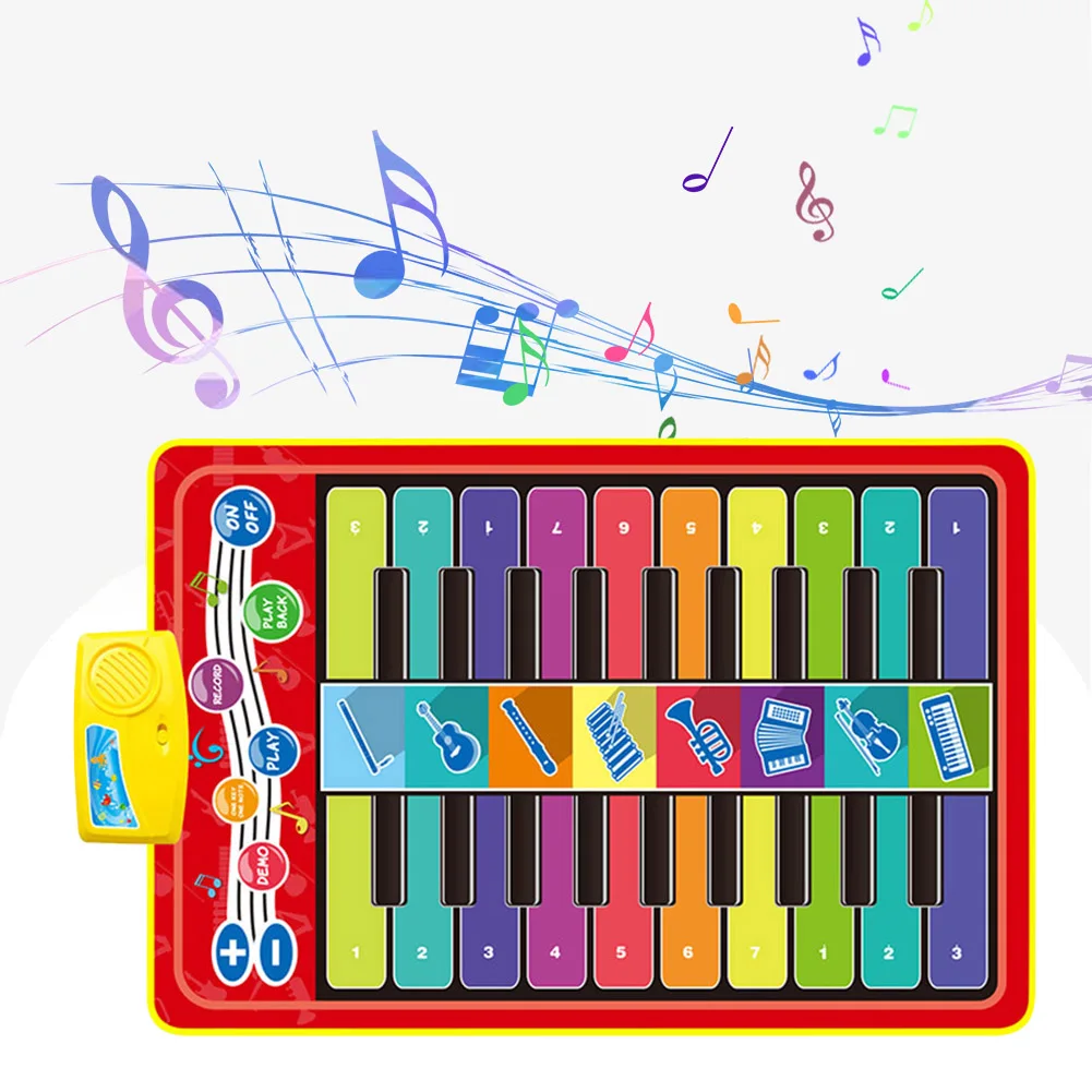 SECFOU 1Pc Cobertor De Jogo De Brinquedo De Música Tapetes De Jogo De Bebê  Tapete De Música Teclado De Piano Tapete De Jogo De Teclado Tapete De Jogo  De Piano Para Crianças