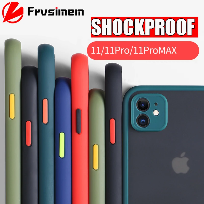 Противоударный бронированный чехол для iPhone 12 Mini 11 Pro Max XS X XR SE 2020 6 S 7 8 Plus матовая