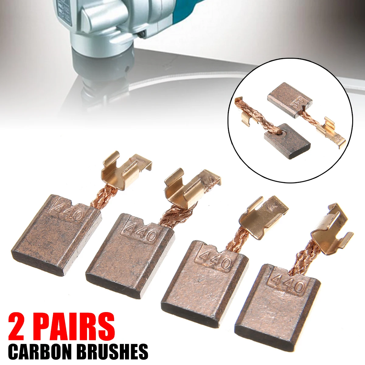 2 пары прочных сменных карбоновых щеток CB-440 DTD140 DHP456 DHP458 DTW251 BHP451 BTD140 инструменты
