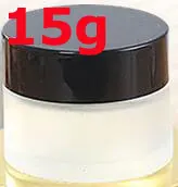 10 шт. X 5 г-50 г контейнер из матового стекла бутылка банка матовый горшок для косметический крем для лица бальзам для губ образец хранения домашнего использования с прокладкой - Цвет: 15g (Black Lids)
