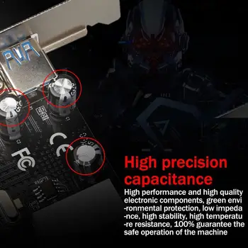 

4 Ports PCI-E to USB 3.0 PCI Express Expansion HUB Card SATA Adapter Power E6G0