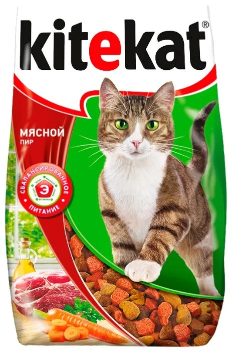 Корм для кошек Kitekat, «Мясной пир», 1.9 кг
