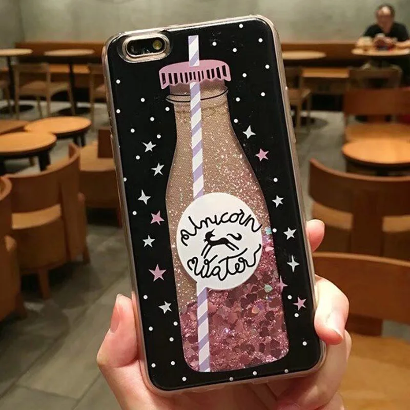 Чехол с блестящими звездами и сердечками для huawei Y9 Y7 Prime Y6 Pro Y5 Lite мягкий чехол с динамическим жидким зыбучим песком - Цвет: Black