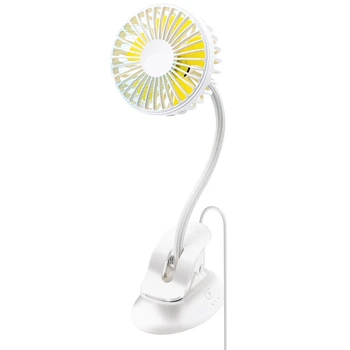 

Portable Mini Clip Stroller Fan,3 Speeds Settings,Flexible Bendable Usb Rechargeable Battery Operated Quiet Desk Fan For Home,Of