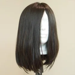 Natural Skin Silk Top Jewish Wig Same Length Hair Silky Straight Bob Wigs European Virgin Human Hair Sheitels Kosher Wig