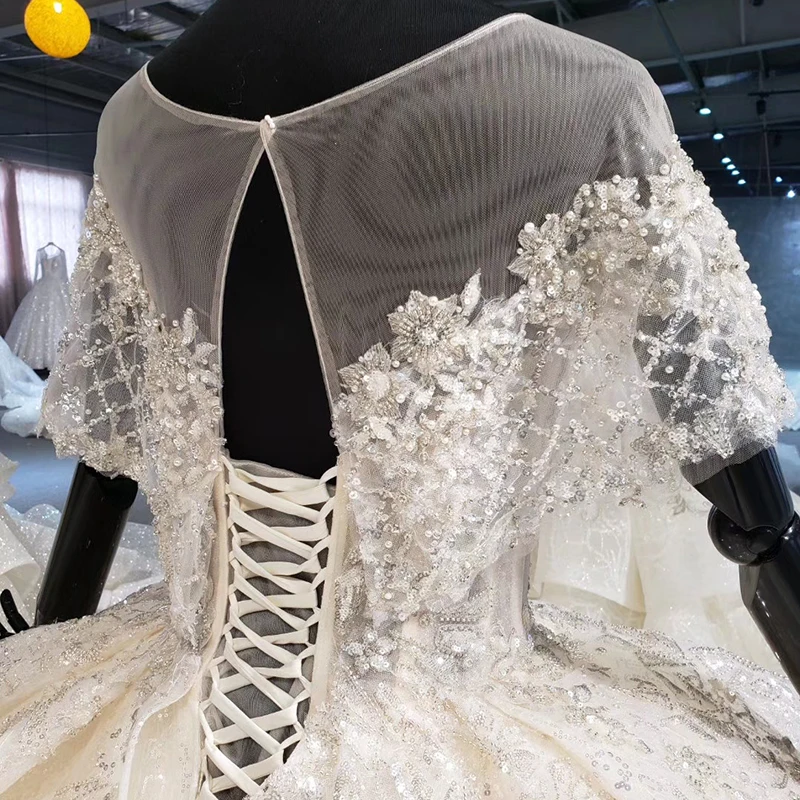 BacklakeGirls размера плюс Сверкающее свадебное платье 2020 Bodas Иллюзия o образным